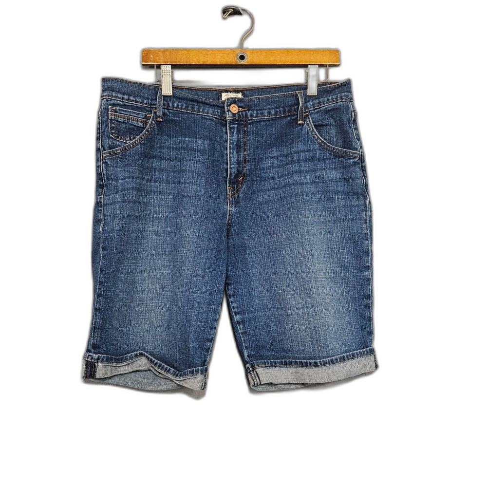 Women’s Dark Blue Denim Bermuda Shorts